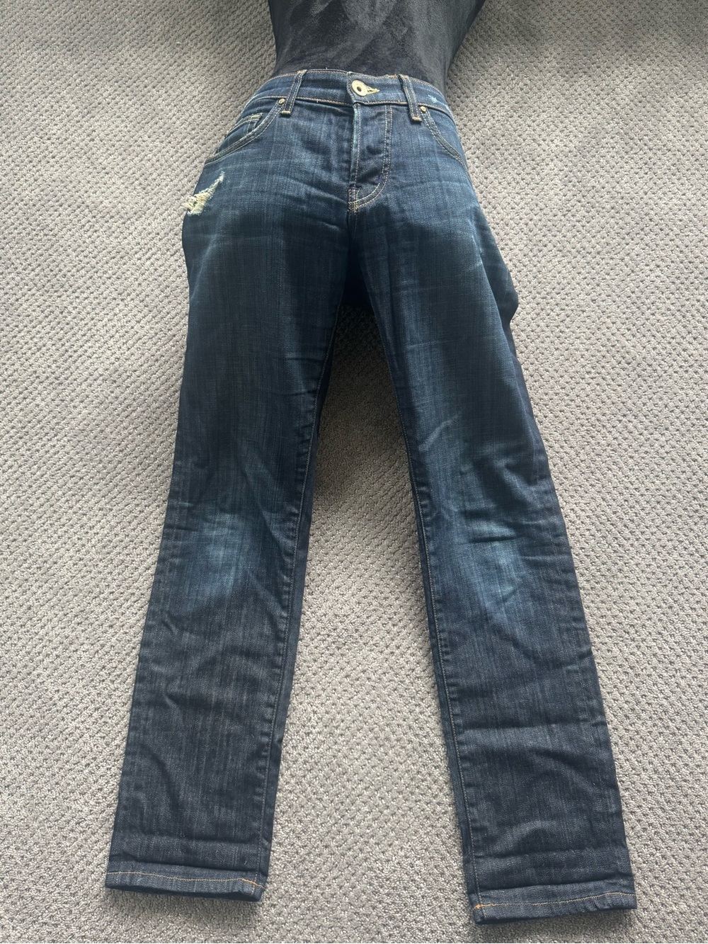 Rich & Skinny Women's Dark Blue Straight-Leg Jeans